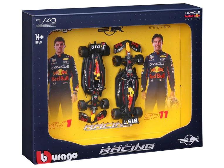 Oracle Red Bull Racing RB20 #1 Verstappen + #11 Sergio Perez F1 2024 1:43 Scale Bburago Diecast Model 2 Car Set-Bburago-Diecast Model Centre