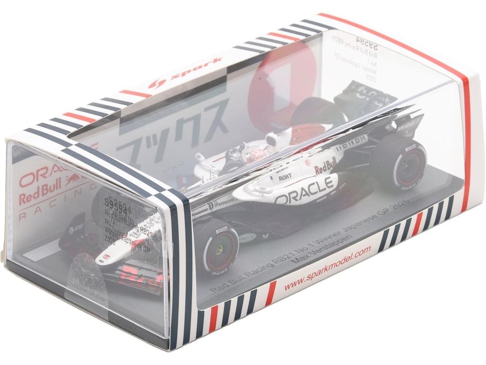 Oracle Red Bull Racing RB21 #1 1st Japanese GP 2025 Max Verstappen w/Pit Board 1:43 Scale Resin Car – Spark-Spark-Diecast Model Centre