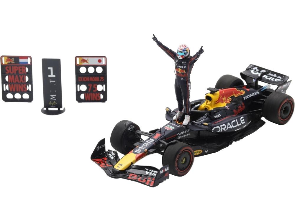 Oracle Red Bull Racing RB21 #1 1st US GP 2025 Max Verstappen w/Pit Boards 1:43 Scale Resin Car – Spark-Spark-Diecast Model Centre