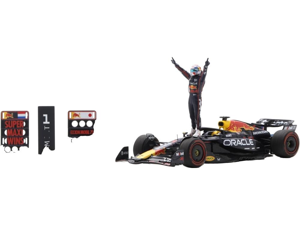 Oracle Red Bull Racing RB21 #1 1st US GP 2025 Max Verstappen w/Pit Boards 1:43 Scale Resin Car – Spark-Spark-Diecast Model Centre