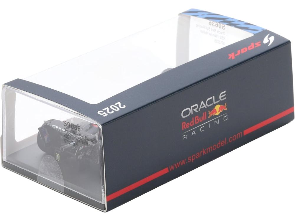 Oracle Red Bull Racing RB21 #1 Winner F1 Italian GP 2025 Vestappen Oracle 50 Wins w/Pit Board 1:43 Scale Resin Car – Spark-Spark-Diecast Model Centre