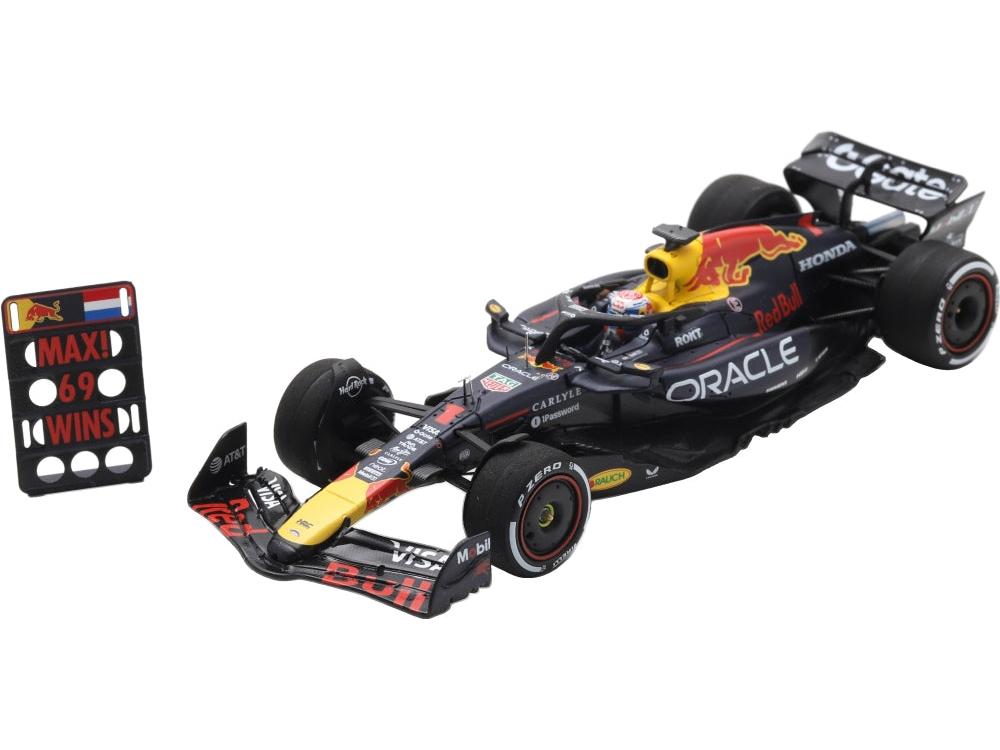 Oracle Red Bull Racing RB21 #1 Winner F1 Las Vegas GP 2025 Max Verstappen w/Pit Board 1:43 Scale Resin Car – Spark-Spark-Diecast Model Centre