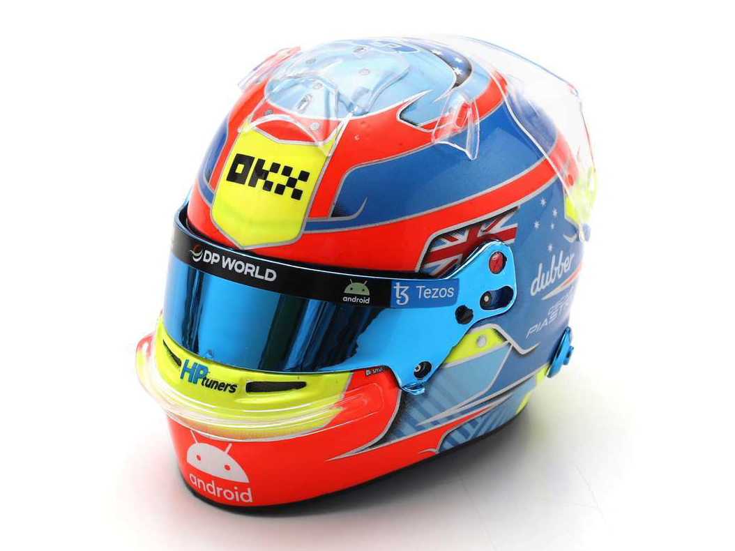 Oscar Piastri 2023 Helmet Bundle - 1:5 Scale-Diecast Model Centre-Diecast Model Centre