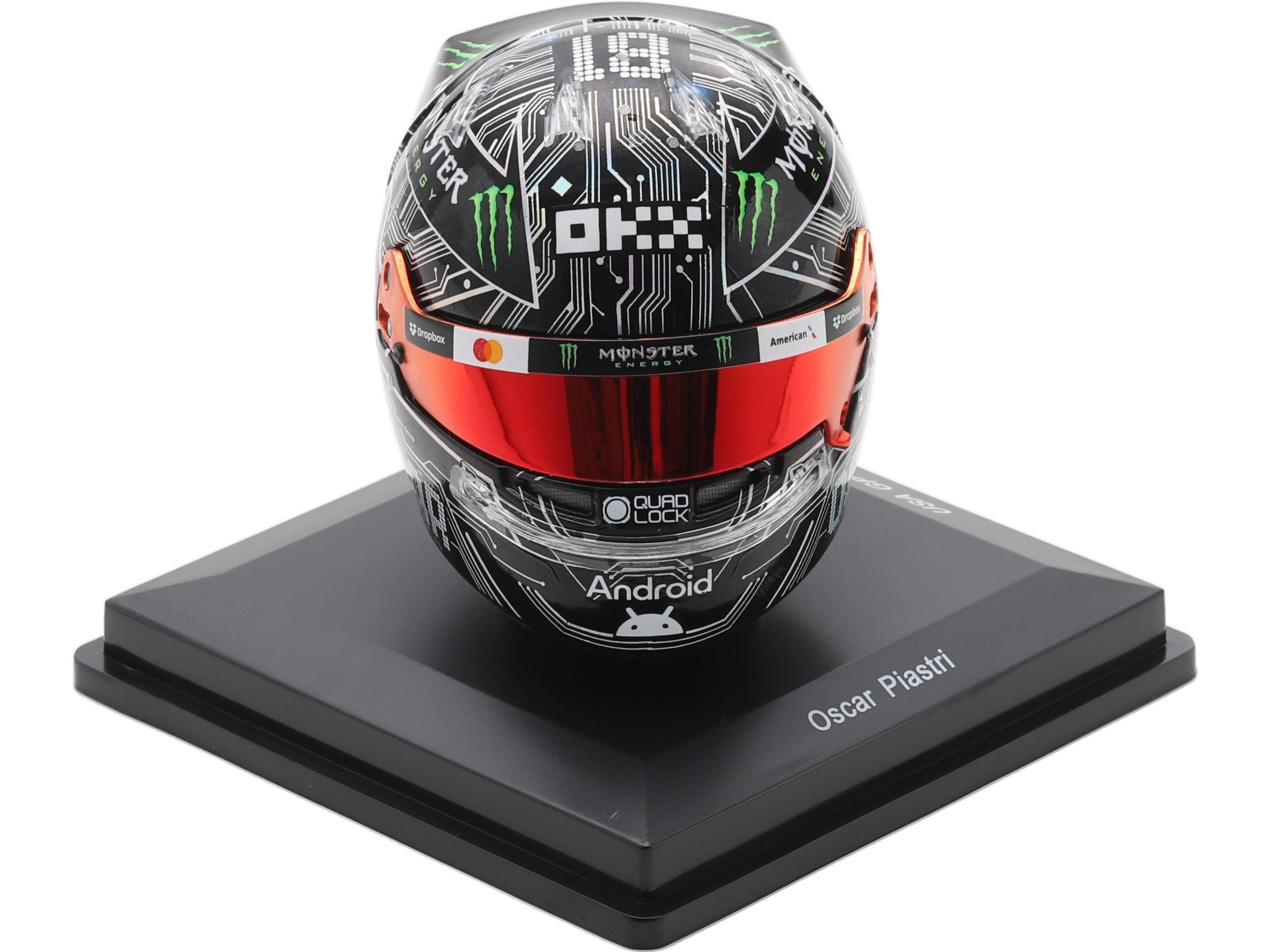 Oscar Piastri F1 US GP 2025 Helmet 1:5 Scale Resin Replica – Spark-Spark-Diecast Model Centre