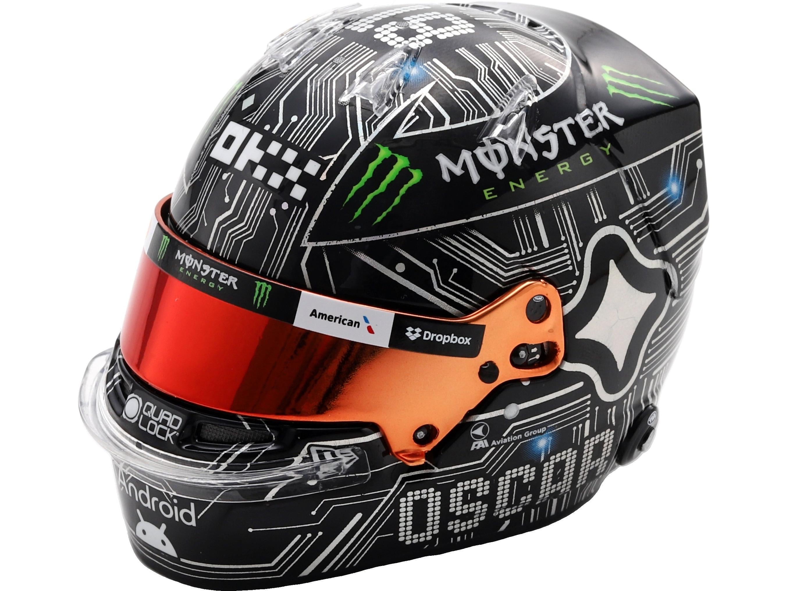 Oscar Piastri F1 US GP 2025 Helmet 1:5 Scale Resin Replica – Spark-Spark-Diecast Model Centre