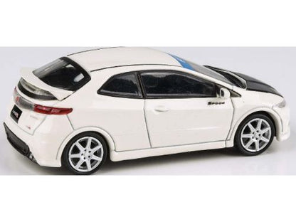 Honda Civic Type R FN2 2007 White w/carbon bonnet - 1:64 Scale