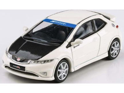 Honda Civic Type R FN2 2007 White w/carbon bonnet - 1:64 Scale