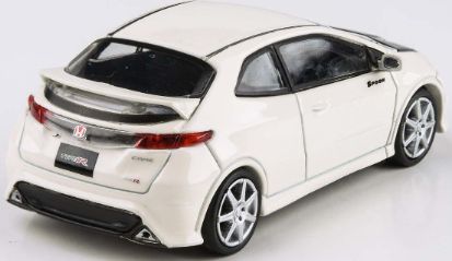 Honda Civic Type R FN2 2007 White w/carbon bonnet - 1:64 Scale Diecast Model Car
