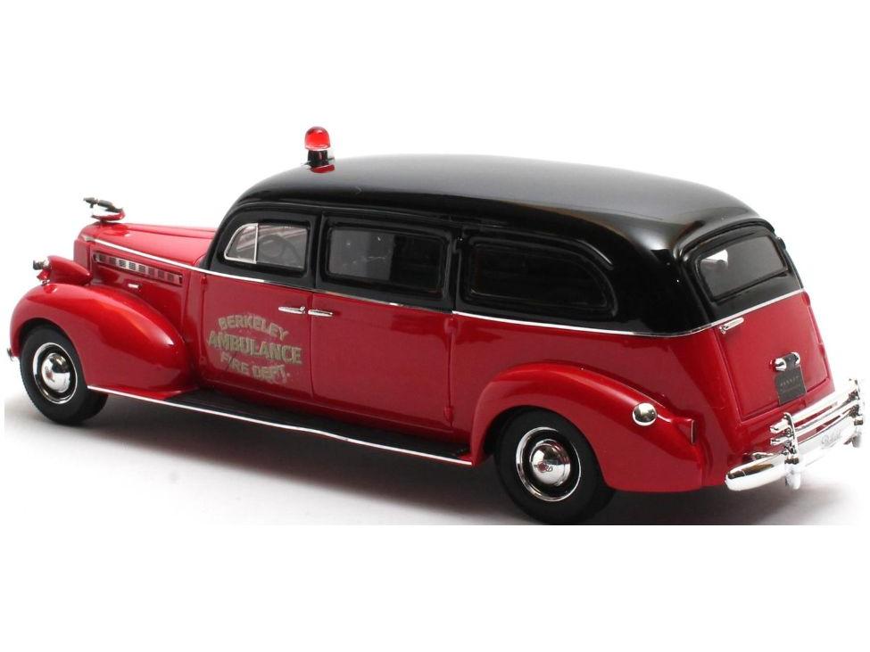 Packard Henney Fire Dept Ambulance 1940 Red/Black 1:43 Scale Matrix Resin Model Car-Matrix-Diecast Model Centre