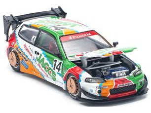 Pandem Civic EG6 V1.5 Jaccs - 1:64 Scale Model Car-Pop Race-Diecast Model Centre