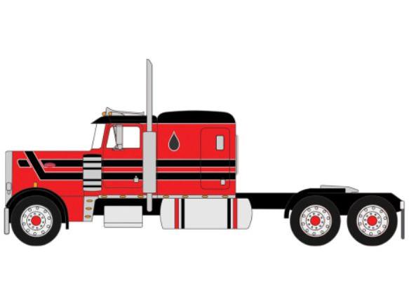 Peterbilt 359 Red/Black 1973 1:64 Scale IXO Diecast Model Truck-IXO-Diecast Model Centre
