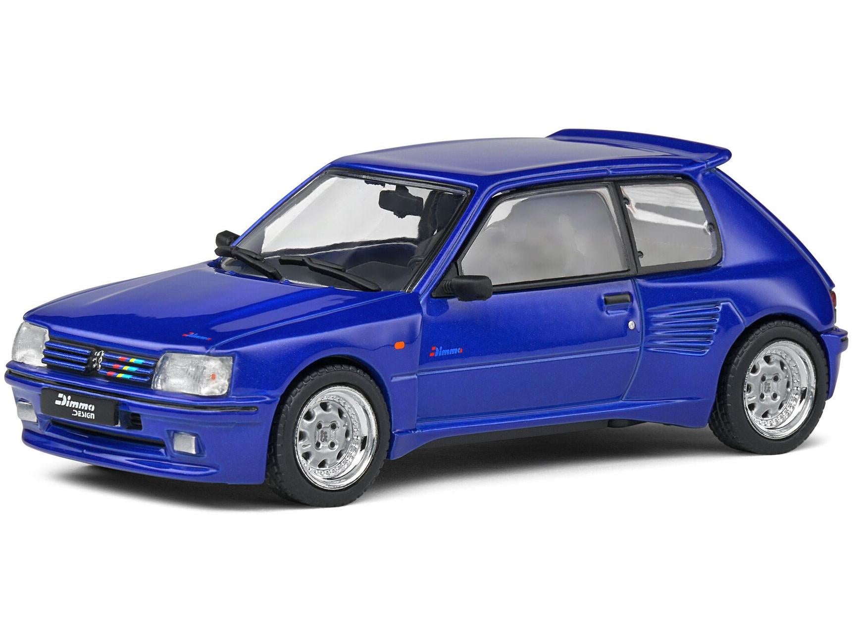Peugeot 205 Dimma Blue 1:43 Scale Solido Diecast Model-Solido-Diecast Model Centre