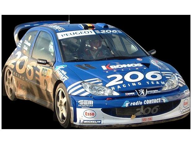 Peugeot 206 WRC Rallye du Condroz-Huy 2003 Winner #2 F.Loix/S.Smeets (Limited 999pcs) 1:18 Scale Diecast Model Car – Sun Star-Sun Star-Diecast Model Centre