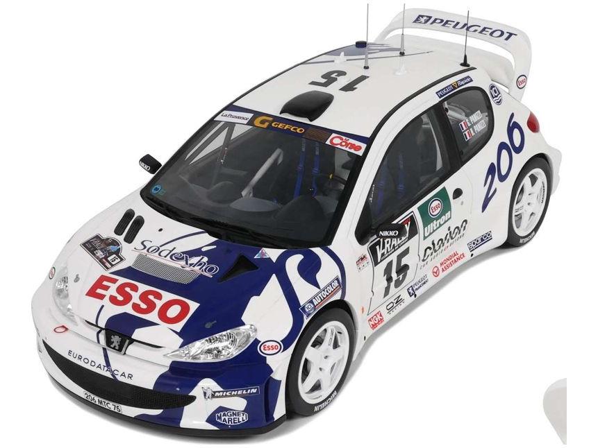 Peugeot 206 WRC Tour De Corse 1999 1:12 Scale OttOmobile Diecast Model-OttOmobile-Diecast Model Centre