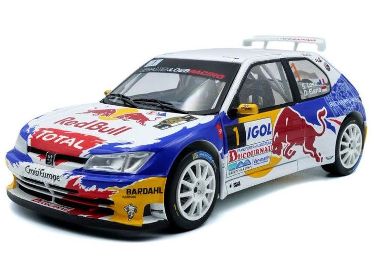 Peugeot 306 Maxi #1 S.Loeb/D.Elena Rally Du Var 2017 1:18 Scale Solido Diecast Model-Solido-Diecast Model Centre