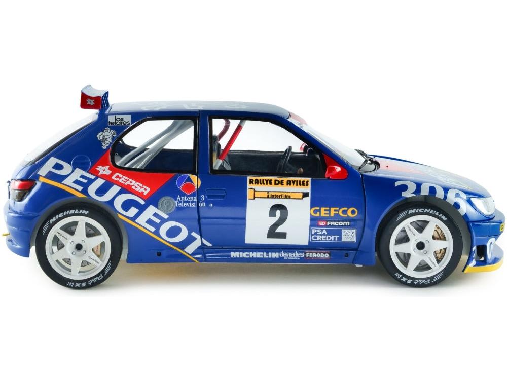 Peugeot 306 Maxi Rally De Aviles 1997 #2 J.Ascona J.Billmaier 1:18 Scale Diecast Model Car – Solido