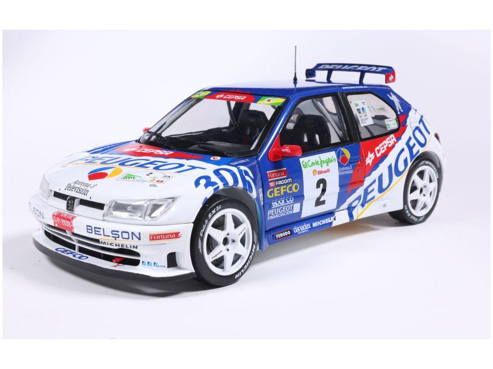 Peugeot 306 Maxi White #2 G.Panizzi H.Panizzi Rally Cortes Ingles 1998 1:18 Scale Solido Diecast Model Car-Solido-Diecast Model Centre