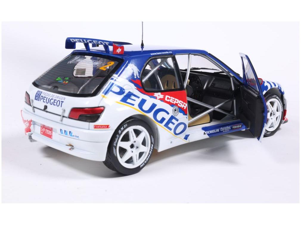 Peugeot 306 Maxi White #2 G.Panizzi H.Panizzi Rally Cortes Ingles 1998 1:18 Scale Solido Diecast Model Car-Solido-Diecast Model Centre