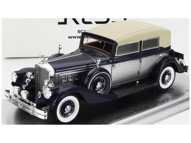 Pierce Arrow 124 Blue/Silver Convertible Berline Sedan Le Baron Closed 1933 1:43 Scale Kess Resin Model-Kess-Diecast Model Centre