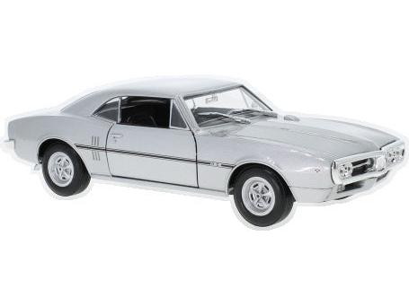 Pontiac Firebird 1967 Silver 1:24 Scale Diecast Car – Welly-Welly-Diecast Model Centre