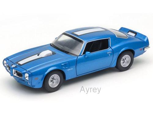 Pontiac Firebird Trans Am 1972 Blue/White Stripe 1:24 Scale Welly Diecast Model-Welly-Diecast Model Centre