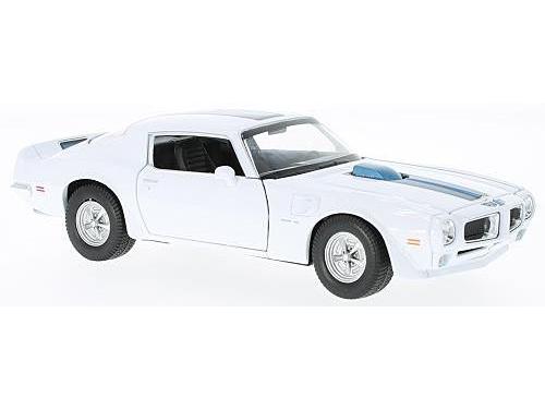 Pontiac Firebird Trans Am 1972 White/Blue Stripe 1:24 Scale Welly Diecast Model-Welly-Diecast Model Centre