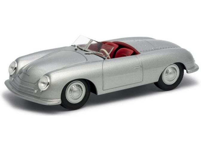 Porsche 356 No.1 Silver 1:24 Scale Welly Diecast Model-Welly-Diecast Model Centre