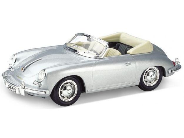 Porsche 356B Silver 1:24 Scale Welly Diecast Model-Welly-Diecast Model Centre