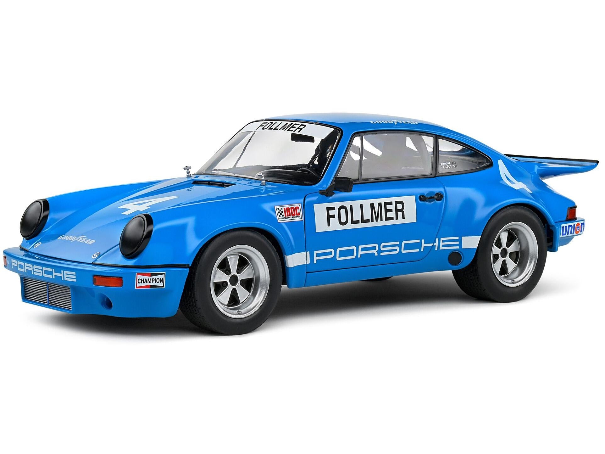 Porsche 911 #4 Follmer IROC Riverside 1974 1:18 Scale Solido Diecast Model-Solido-Diecast Model Centre