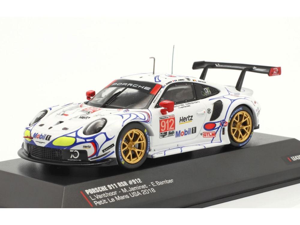 Porsche 911 (991) RSR #912 2nd GTLM Class Petit Le Mans 2018 Porsche GT Team 1:43 Scale IXO Diecast Model Car-IXO-Diecast Model Centre