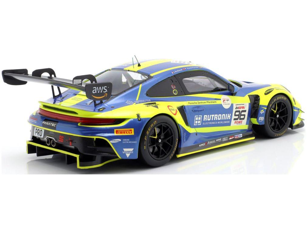 Porsche 911 (992) GT3 R #96 9th 24h Spa 24 Rutronik Racing Andlauer/Muller/Niederhaus 1:18 Scale IXO Diecast Model Car-IXO-Diecast Model Centre
