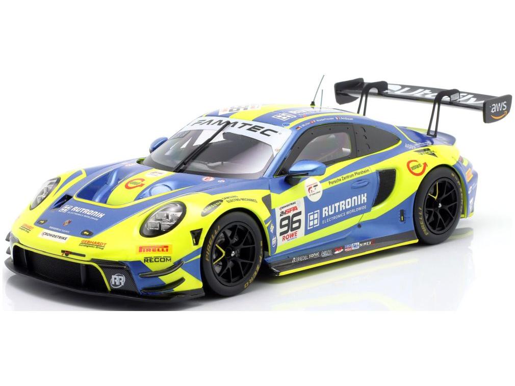 Porsche 911 (992) GT3 R #96 9th 24h Spa 24 Rutronik Racing Andlauer/Muller/Niederhaus 1:18 Scale IXO Diecast Model Car-IXO-Diecast Model Centre