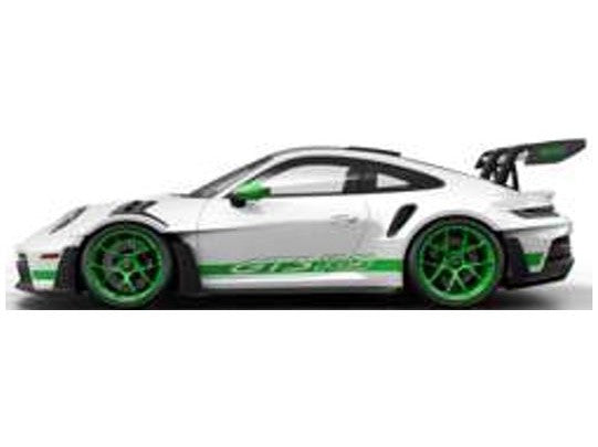 Porsche 911 (992) GT3 RS 2023 white w/green accents - 1:43 Scale Model Car-Solido-Diecast Model Centre