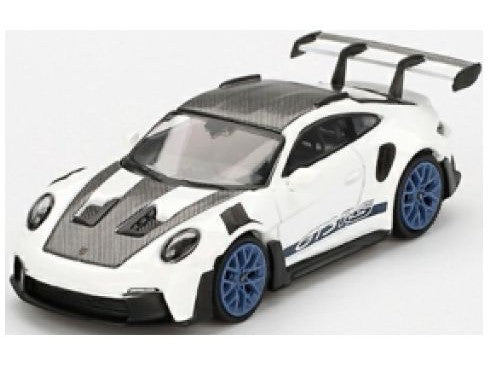 Porsche 911 (992) GT3 RS Weissach Package White w/Indigo Blue - 1:64 Scale Model Car-MINI GT-Diecast Model Centre