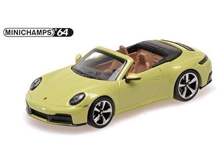 Porsche 911 (992.2) Carrera Cabriolet 2025 Yellow Metallic 1:64 Scale Diecast Car – Minichamps-Minichamps-Diecast Model Centre