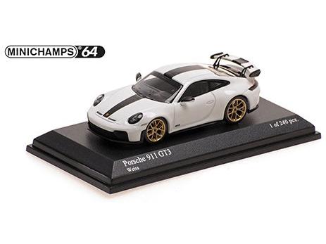Porsche 911 (992.2) GT3 2025 White w/Weissach Package 1:64 Scale Diecast Car – Minichamps-Minichamps-Diecast Model Centre