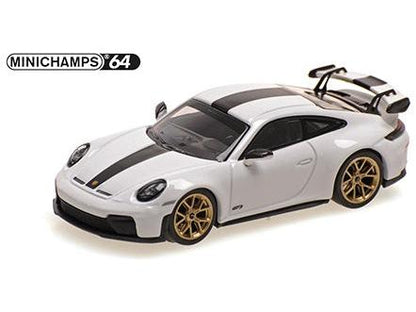 Porsche 911 (992.2) GT3 2025 White w/Weissach Package 1:64 Scale Diecast Car – Minichamps-Minichamps-Diecast Model Centre