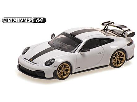 Porsche 911 (992.2) GT3 2025 White w/Weissach Package 1:64 Scale Diecast Car – Minichamps-Minichamps-Diecast Model Centre