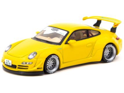 Porsche 911 (997) RWB yellow Notting Hill - 1:64 Scale Diecast Model Car-Tarmac Works-Diecast Model Centre