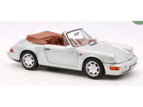 Porsche 911 Carrera 2 Cabriolet 1990 silver - 1:18 Scale Diecast Model Car-Norev-Diecast Model Centre