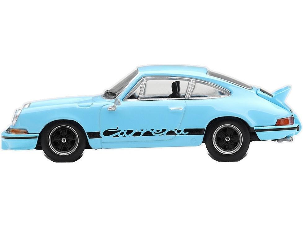 Porsche 911 Carrera RS 2.7 Gulf Blue w/Black Livery (RHD) 1:64 Scale Diecast Car – MINI GT-MINI GT-Diecast Model Centre