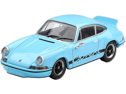 Porsche 911 Carrera RS 2.7 Gulf Blue w/Black Livery (RHD) 1:64 Scale Diecast Car – MINI GT-MINI GT-Diecast Model Centre