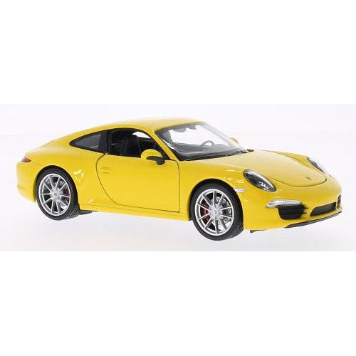 Porsche 911 Carrera S Diecast Model Car yellow - 1:24 Scale-Welly-Diecast Model Centre