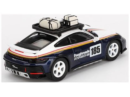 Porsche 911 Dakar Rallye Design Package White/Gentian Blue Metallic - 1:64 Scale Model Car-MINI GT-Diecast Model Centre