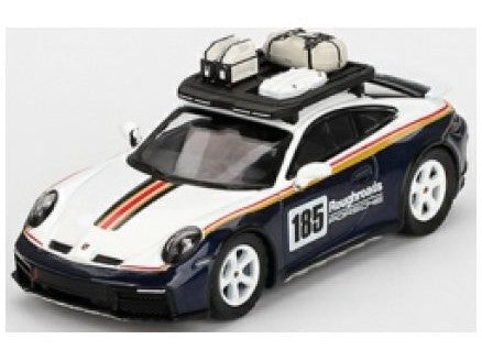 Porsche 911 Dakar Rallye Design Package White/Gentian Blue Metallic - 1:64 Scale Model Car-MINI GT-Diecast Model Centre