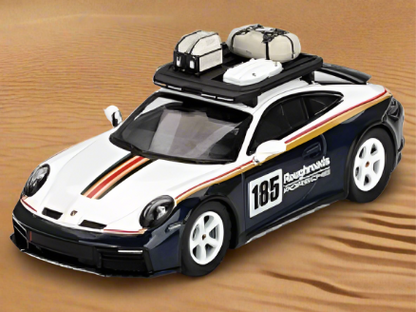 Porsche 911 Dakar Rallye Design Package White/Gentian Blue Metallic - 1:64 Scale Model Car