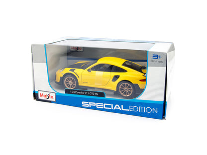 Porsche 911 GT2 RS Yellow 1:24 Scale Maisto Diecast Model-Maisto-Diecast Model Centre