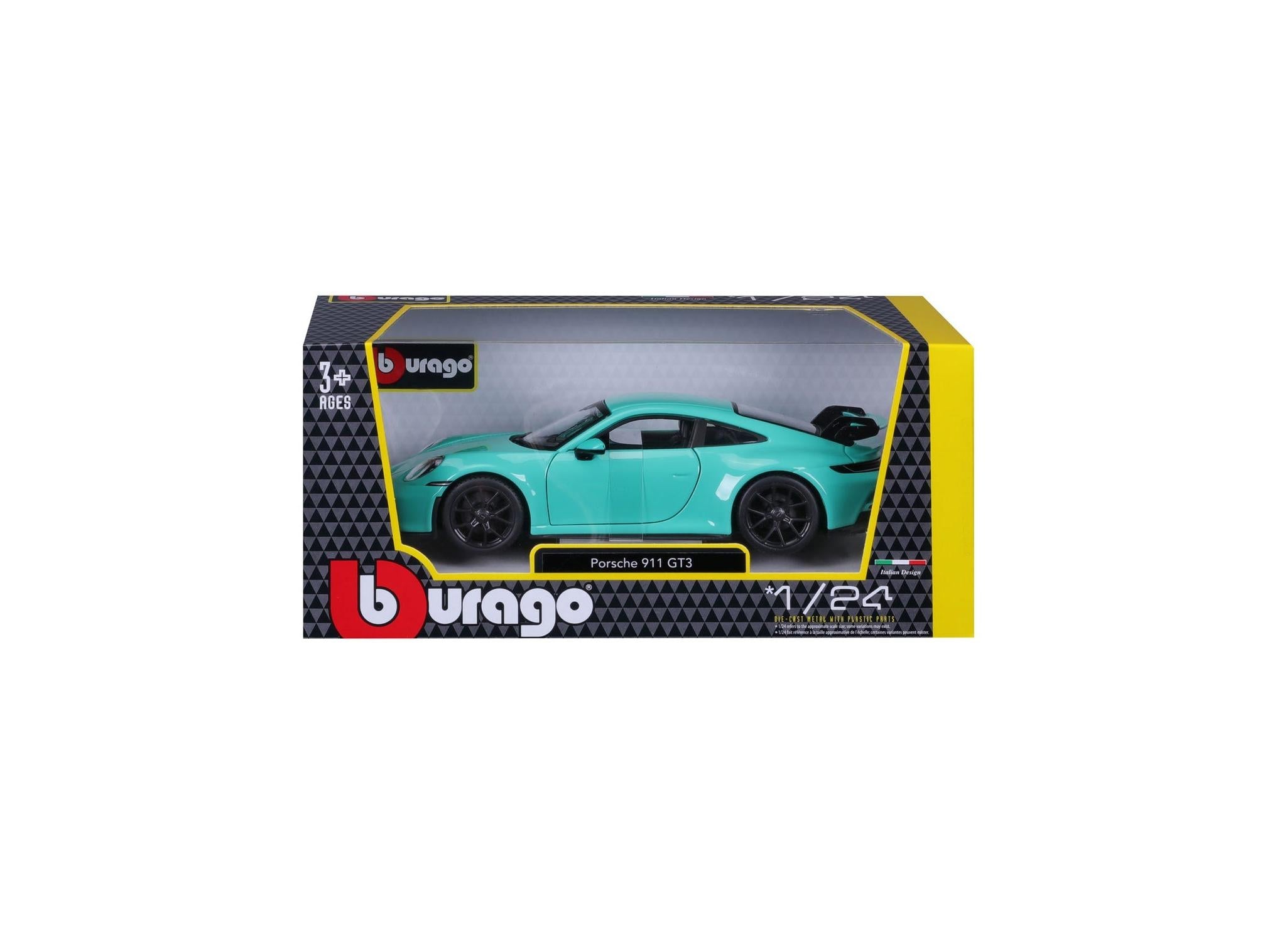Porsche 911 GT3 2021 Turquoise 1:24 Scale Bburago Diecast Model