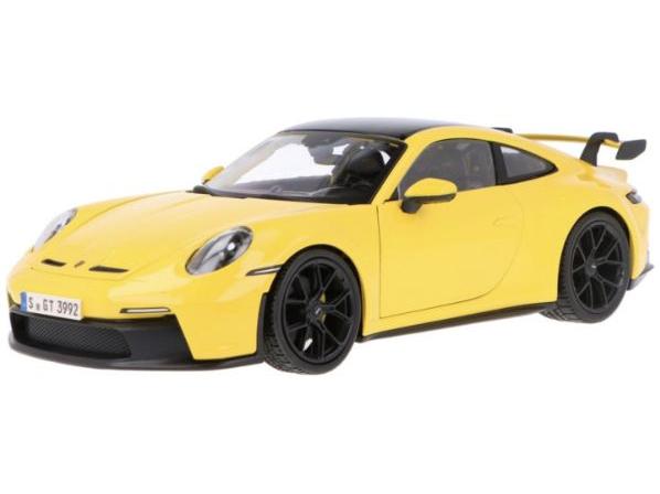 Porsche 911 GT3 2022 Yellow 1:18 Scale Maisto Diecast Toy Car-Maisto-Diecast Model Centre