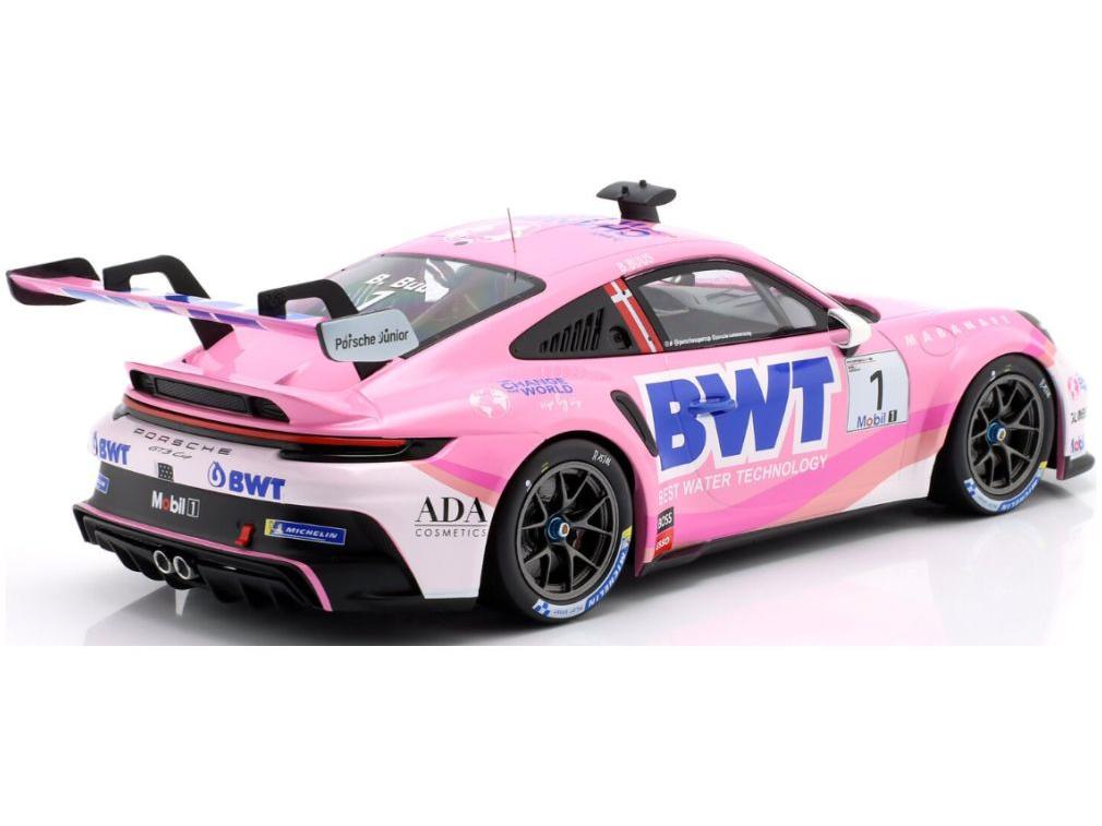 Porsche 911 GT3 Cup BWT #1 Bastian Buus Porsche Mobil 1 Supercup Champion 2023 1:18 Scale IXO Diecast Model Car-IXO-Diecast Model Centre